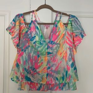 Lilly Pulitzer multi color, tiered shirt